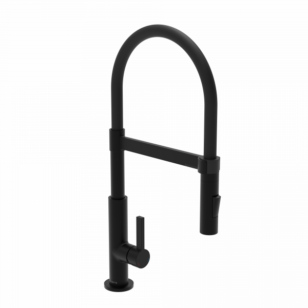 MIAMI Spültischarmatur, Schwarz matt, mit Soft-Touch Schlauch