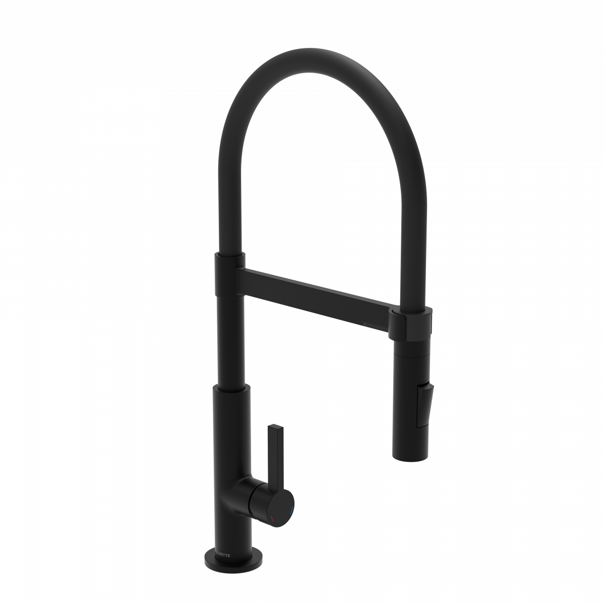 MIAMI Sp&uuml;ltischarmatur, Schwarz matt, mit Soft-Touch Schlauch