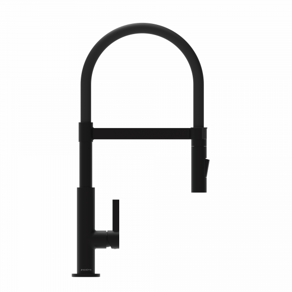 MIAMI Sp&uuml;ltischarmatur, Schwarz matt, mit Soft-Touch Schlauch