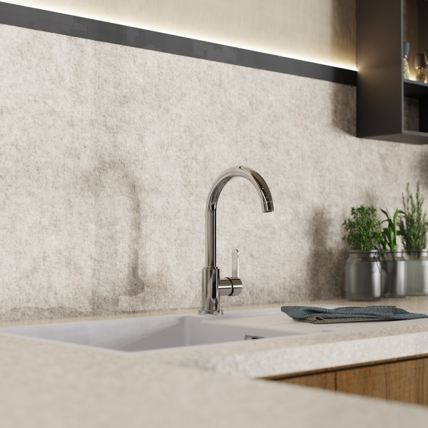 WK 5 in Chrom, Küchenarmatur mit klassischem Rundbogenauslauf