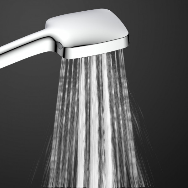 OCEAN Überkopf-Brauseset, mit Thermostatarmatur, Chrom/Weiß, mit Ablage