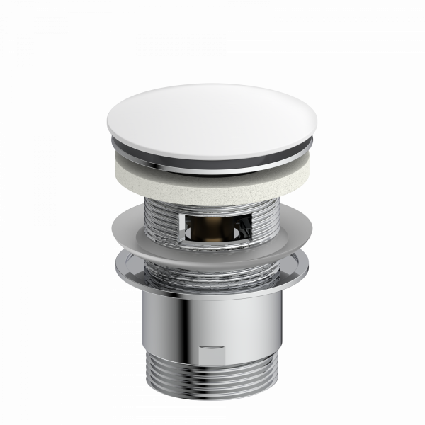 Ablaufventil mit &Uuml;berlauf Wei&szlig;