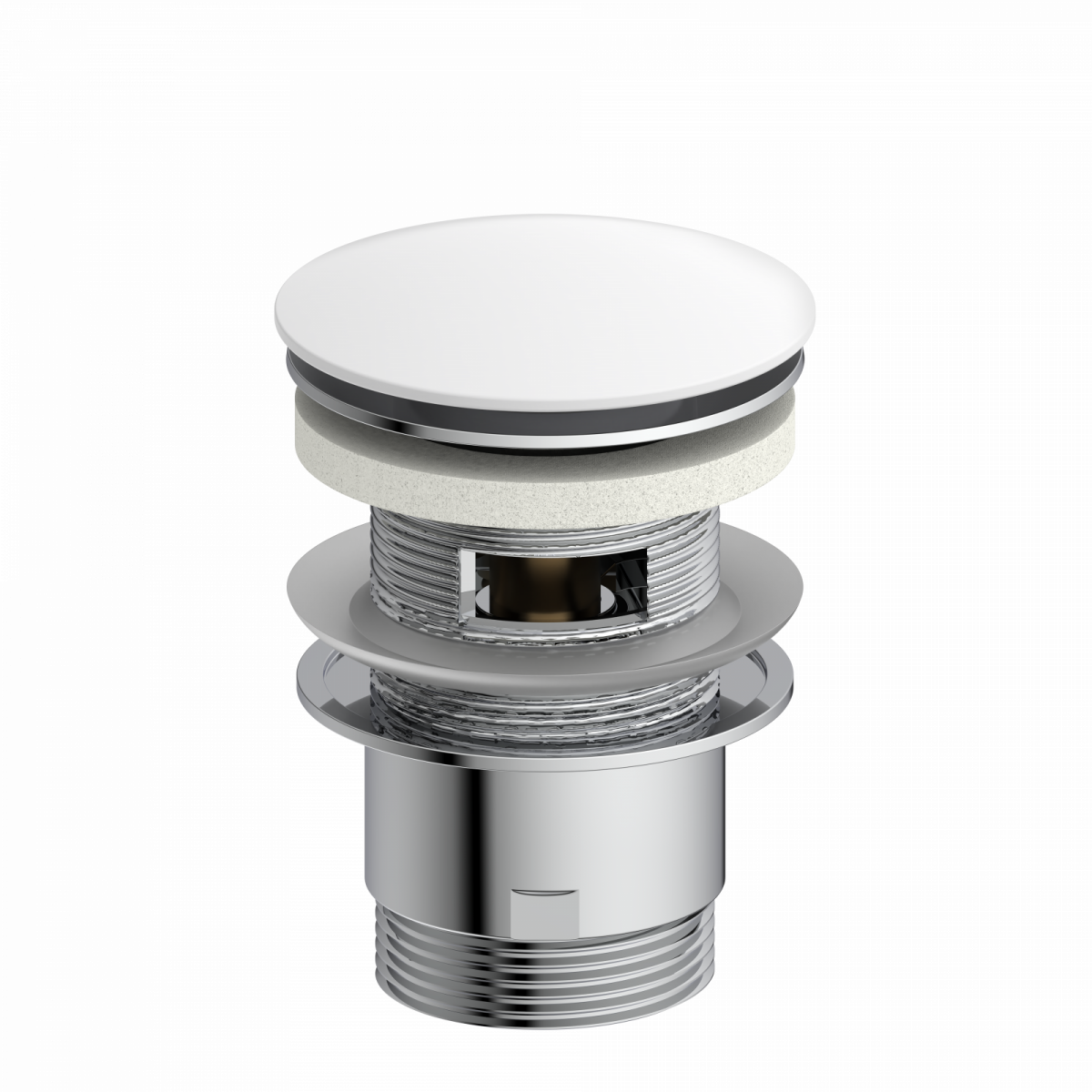 Ablaufventil mit Überlauf Weiß