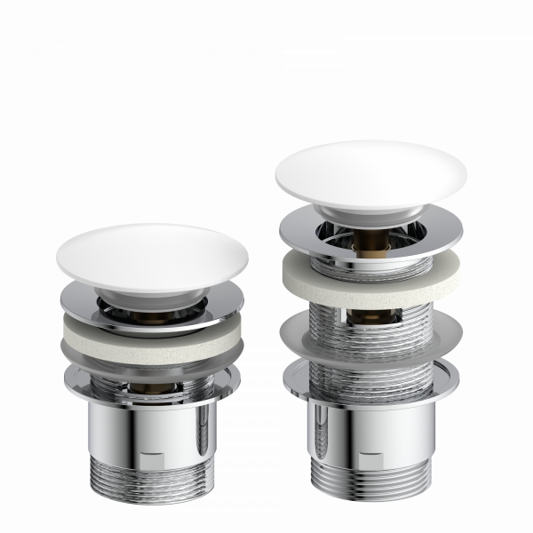 Ablaufventil mit &Uuml;berlauf Wei&szlig;