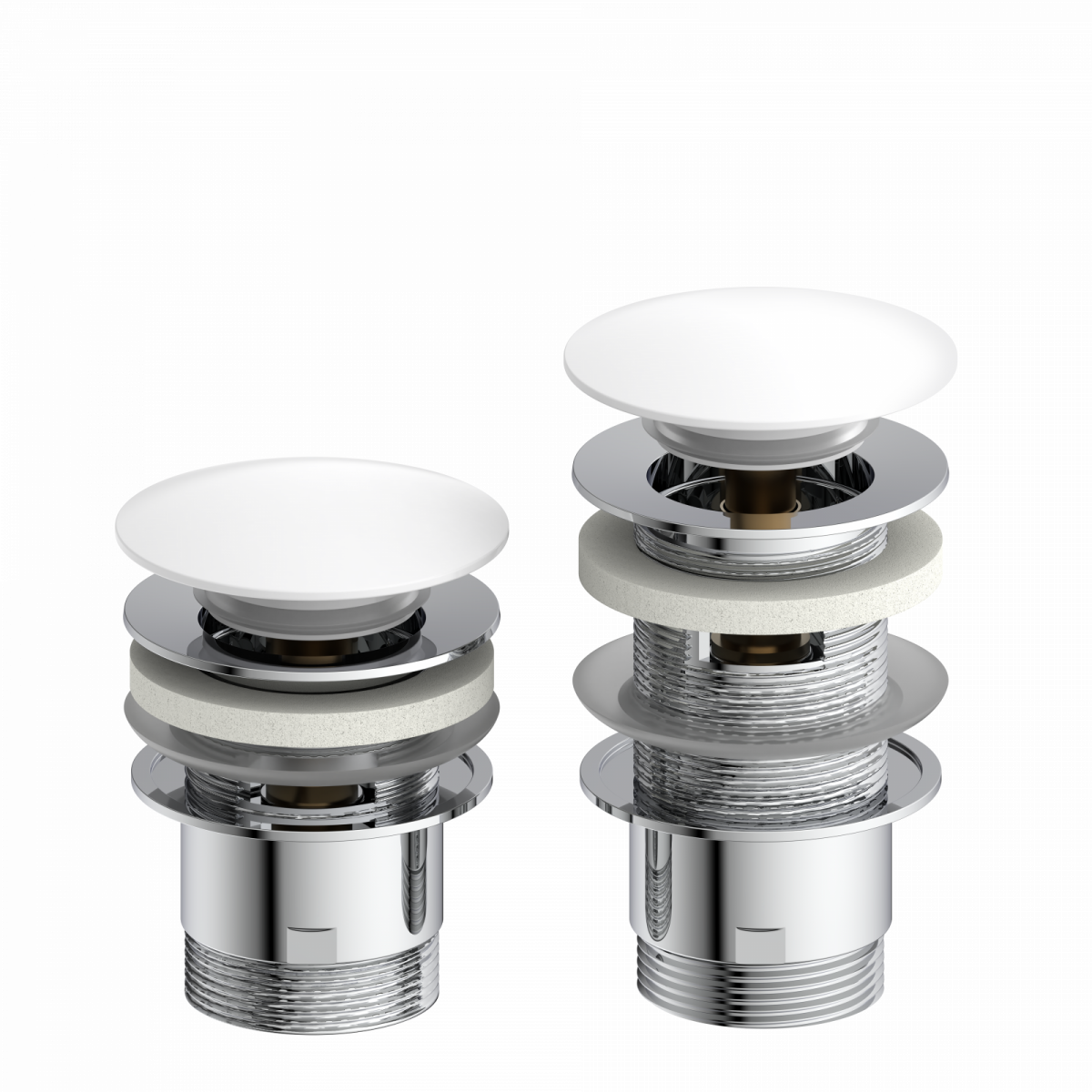 Ablaufventil mit Überlauf Weiß