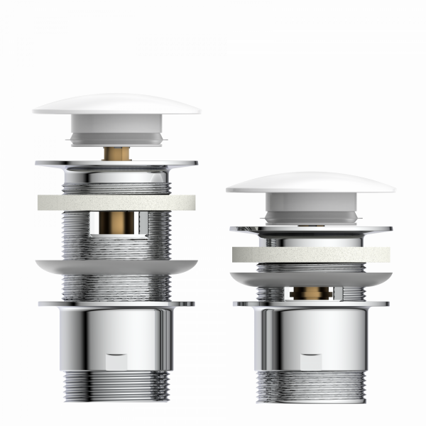 Ablaufventil mit &Uuml;berlauf Wei&szlig;