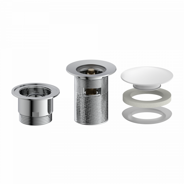 Ablaufventil mit &Uuml;berlauf Wei&szlig;