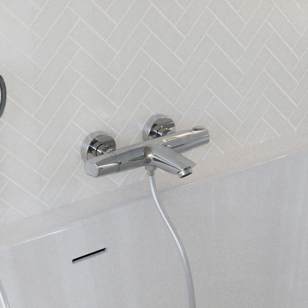 Badewannenarmatur Beatrice, in Chrom mit Thermostat