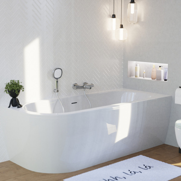 Badewannenarmatur Beatrice, in Chrom mit Thermostat