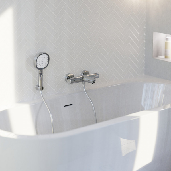 Badewannenarmatur Beatrice, in Chrom mit Thermostat