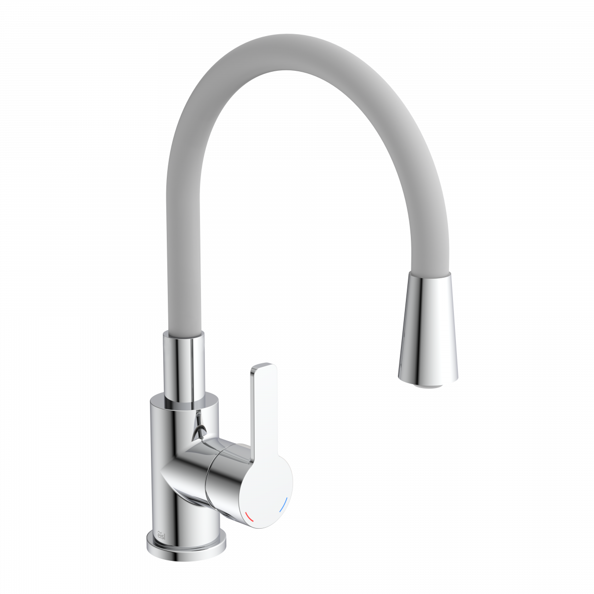 Sp&uuml;ltischarmatur FLEXO, Chrom/Hellgrau