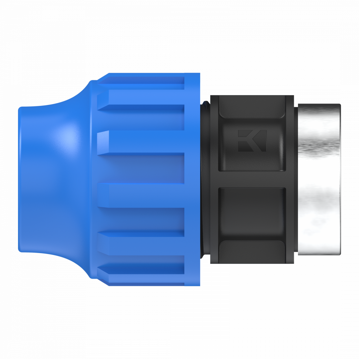 Übergangsstück, 20 mm auf 1/2" IG, Klemmfitting für HDPE"