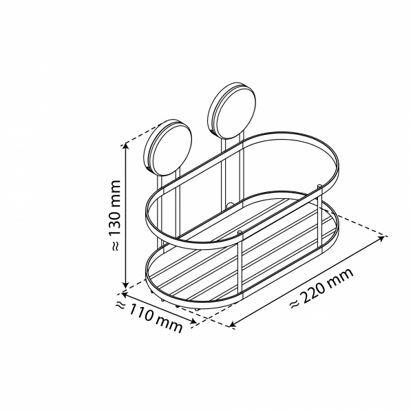 Dusch-Wandablage, chrom, zum Kleben oder Schrauben