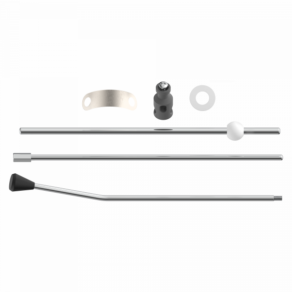 Exzentergestänge, Chrom/Schwarz matt, gebogen - 1202486