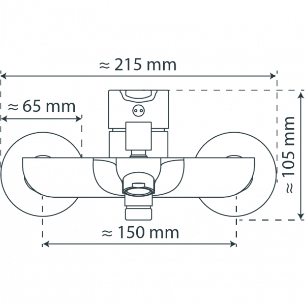 DENVER Wannenfüllarmatur, Schwarz matt