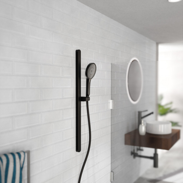 KARIBIK Stangenbrause-Set, Schwarz matt