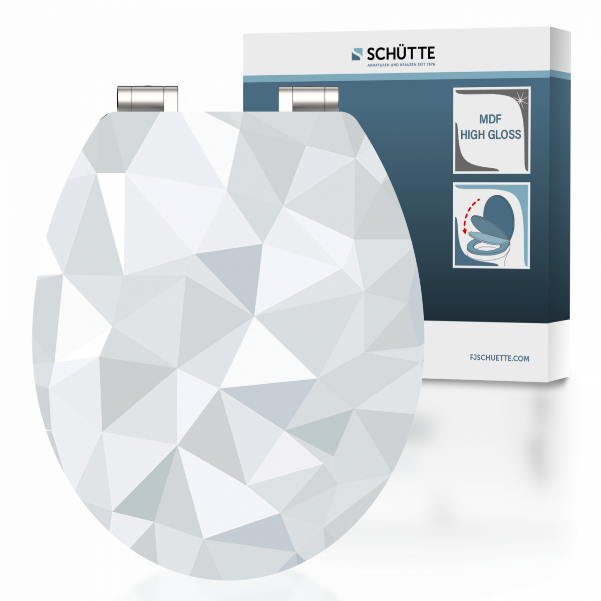 MDF High Gloss WC-Sitz DIAMOND, mit Absenkautomatik