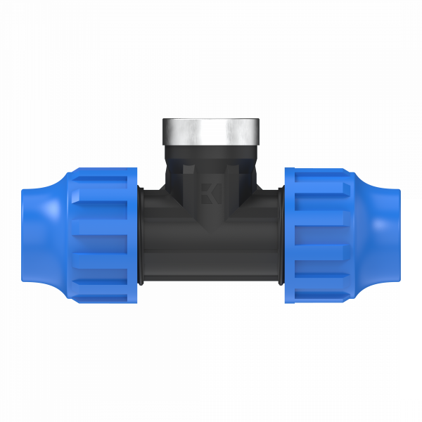 T-St&uuml;ck, 20 mm auf 1/2", Klemmfitting f&uuml;r HDPE"