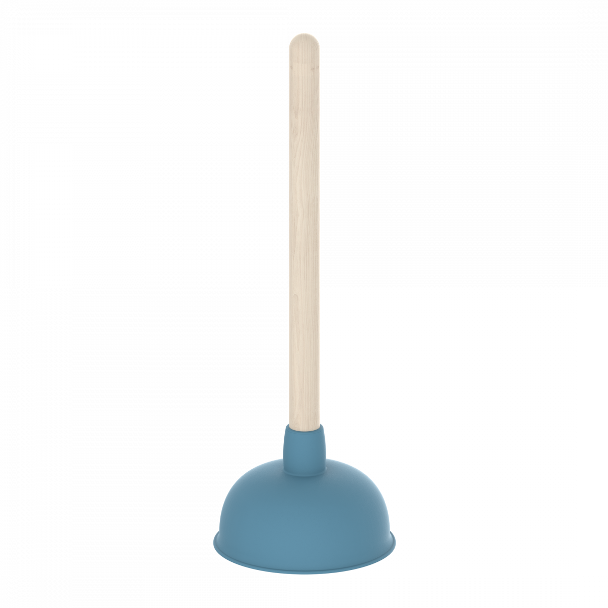 Saugglocke, Pömpel in Blau mit Holzgriff, Ø 140 mm