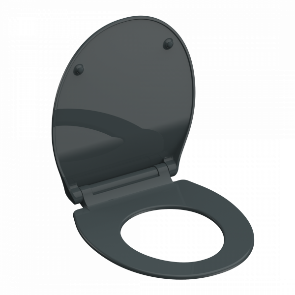 Duroplast WC-Sitz SLIM Anthrazit, mit Absenkautomatik und Schnellverschluss