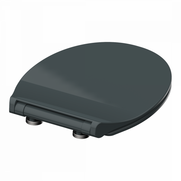 Duroplast WC-Sitz SLIM Anthrazit, mit Absenkautomatik und Schnellverschluss