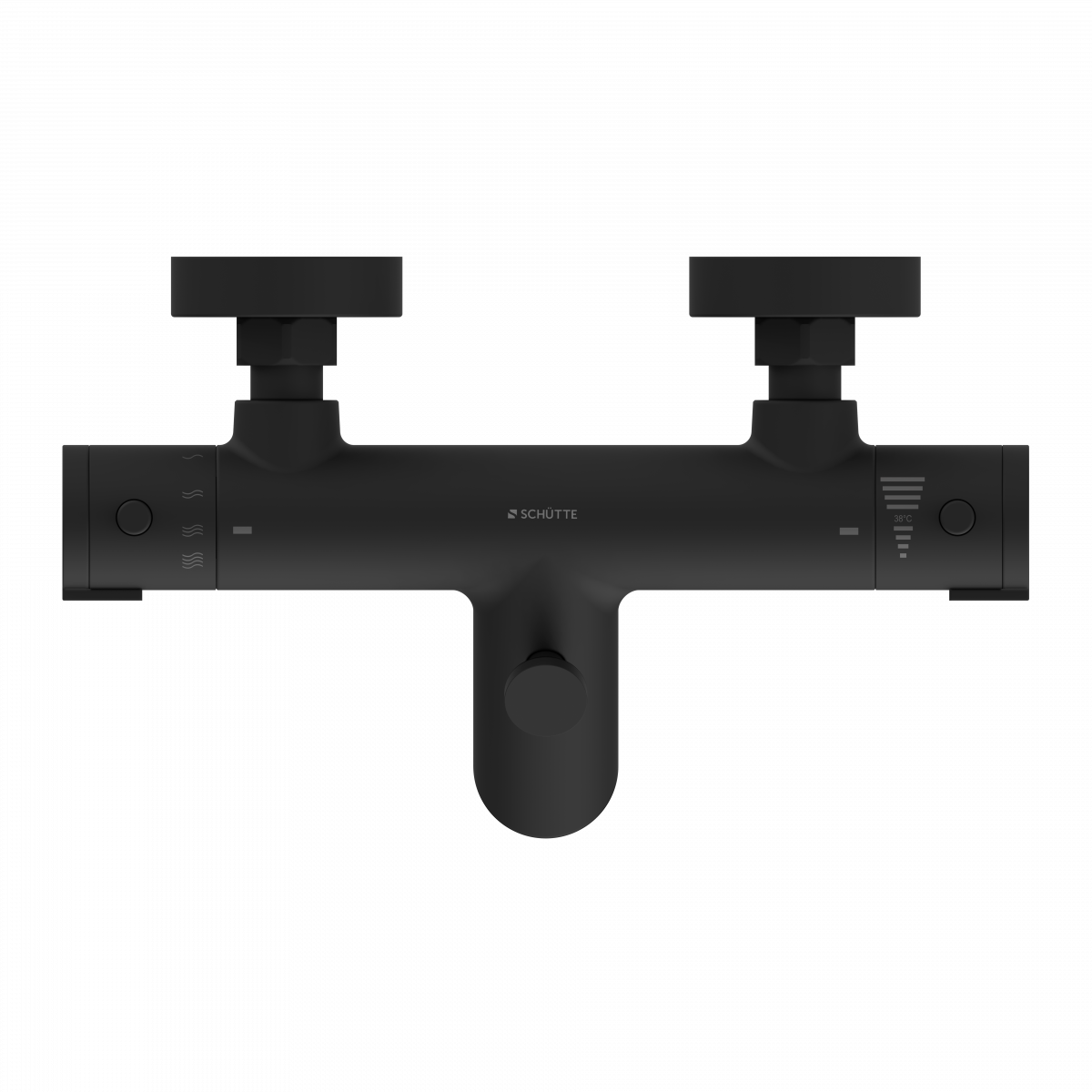 LONDON Thermostat Wannenfüllarmatur, Schwarz