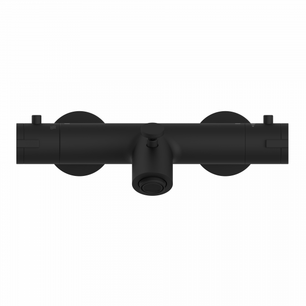 LONDON Thermostat Wannenf&uuml;llarmatur, Schwarz