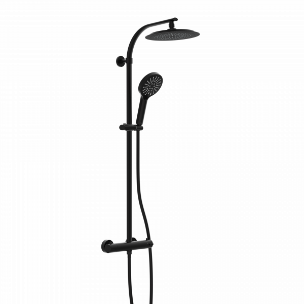 MADURA FRESH Regendusche Schwarz matt