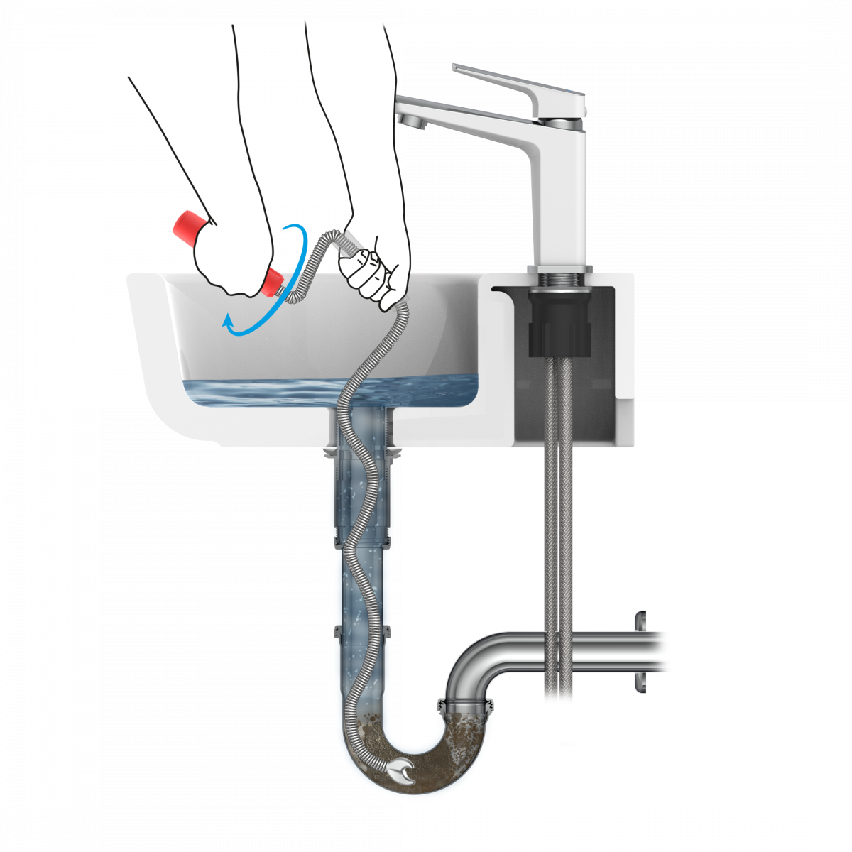 Rohrreinigungsspirale, 9 mm x 5 m