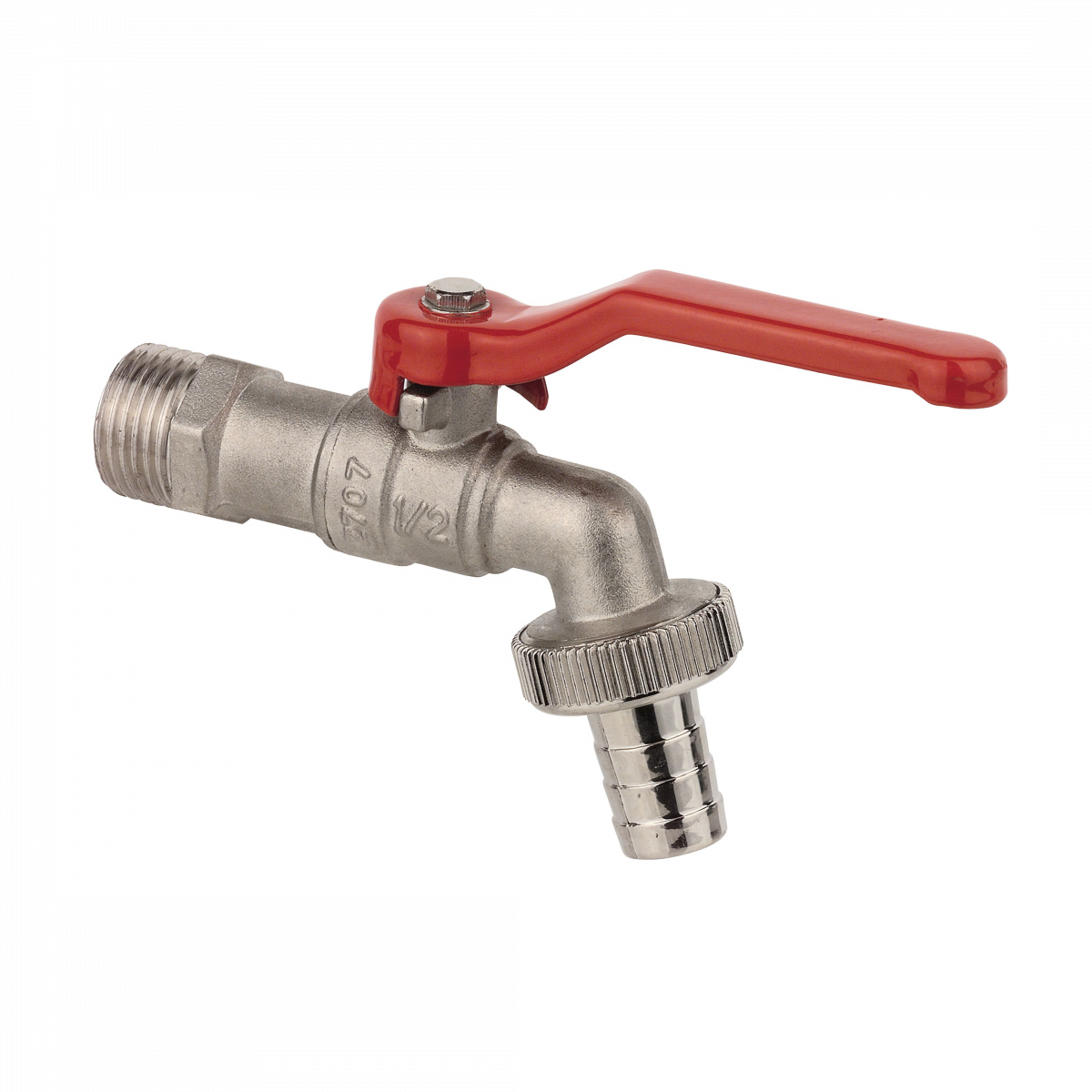 Kugel-Auslaufhahn 1/2"AG x 3/4"AG x 1/2T"