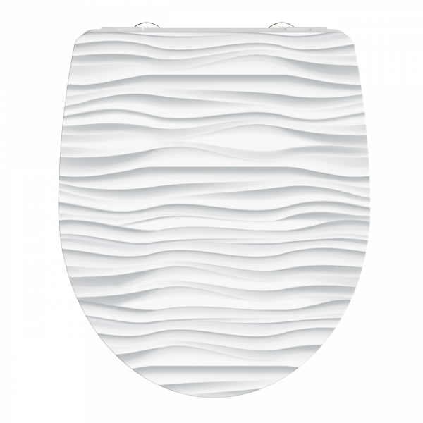 Duroplast High Gloss WC-Sitz WHITE WAVE, mit Absenkautomatik und Schnellverschluss