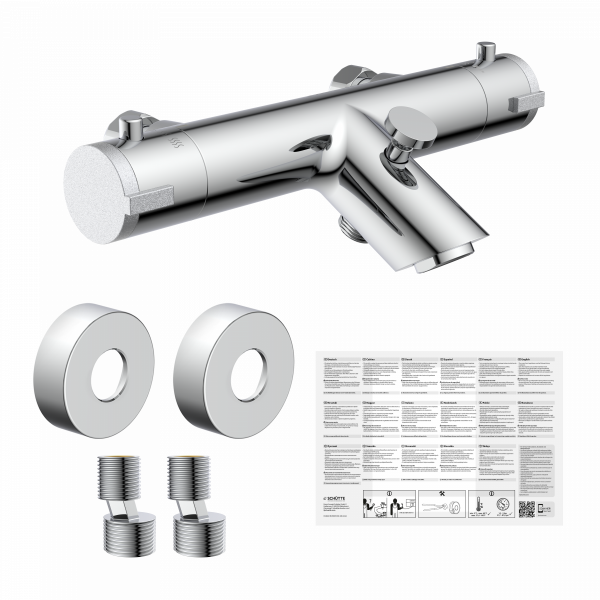 LONDON Thermostat Wannenf&uuml;llarmatur, Chrom