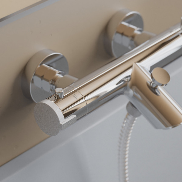 LONDON Thermostat Wannenf&uuml;llarmatur, Chrom