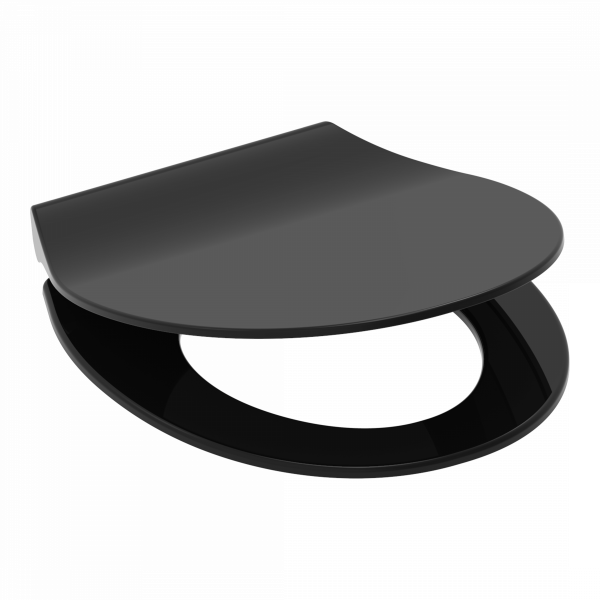 Duroplast WC-Sitz SLIM Black, mit Absenkautomatik und Schnellverschluss