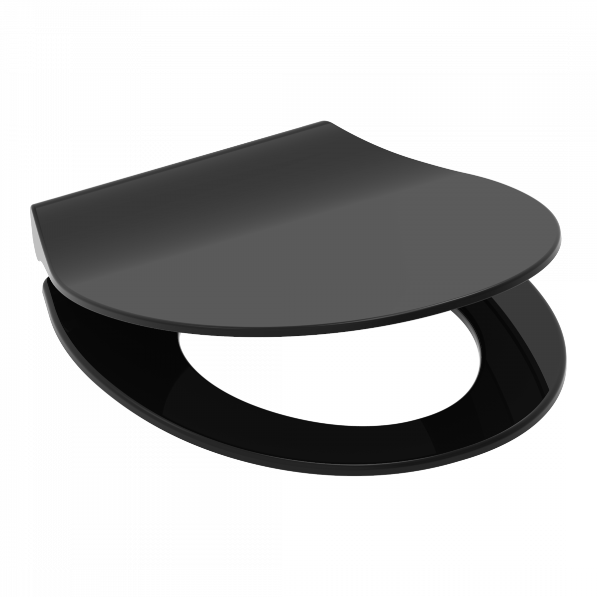 Duroplast WC-Sitz SLIM Black, mit Absenkautomatik und Schnellverschluss