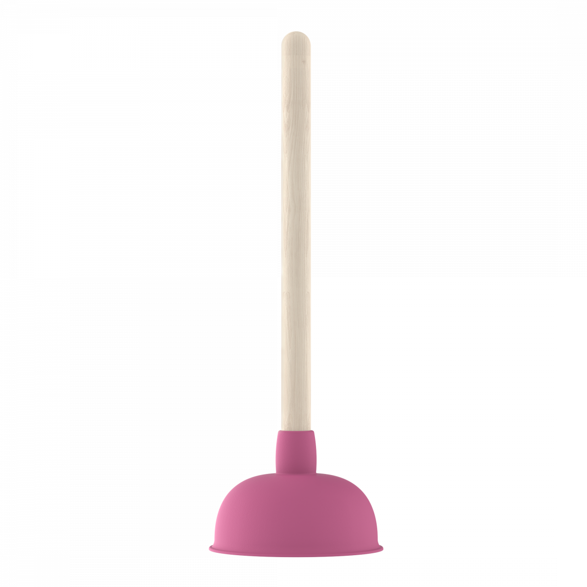 Saugglocke, Pömpel in Pink mit Holzgriff, Ø 140 mm