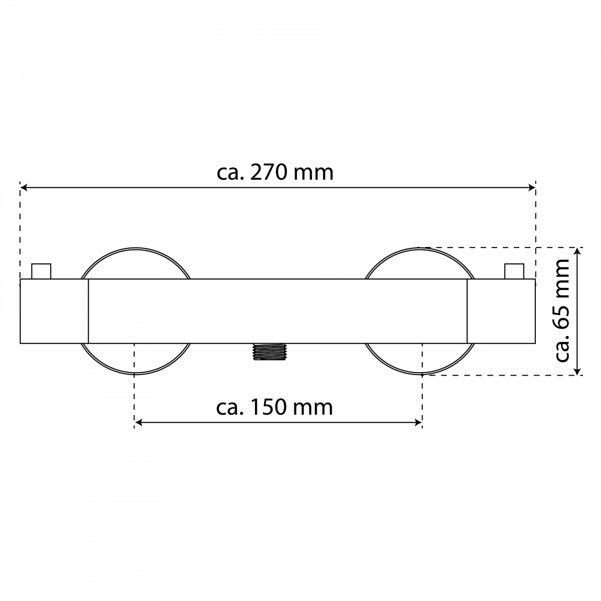 Thermostat Duscharmatur CARNEO, Chrom