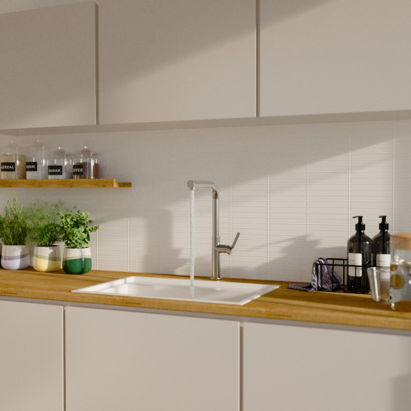 K&uuml;chenarmatur Cassia, in Edelstahloptik mit herausziehbarer Geschirrbrause, Hochdruck