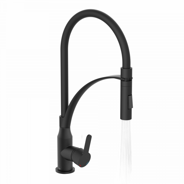 Spültischarmatur CARNEO, Schwarz matt/Schwarz