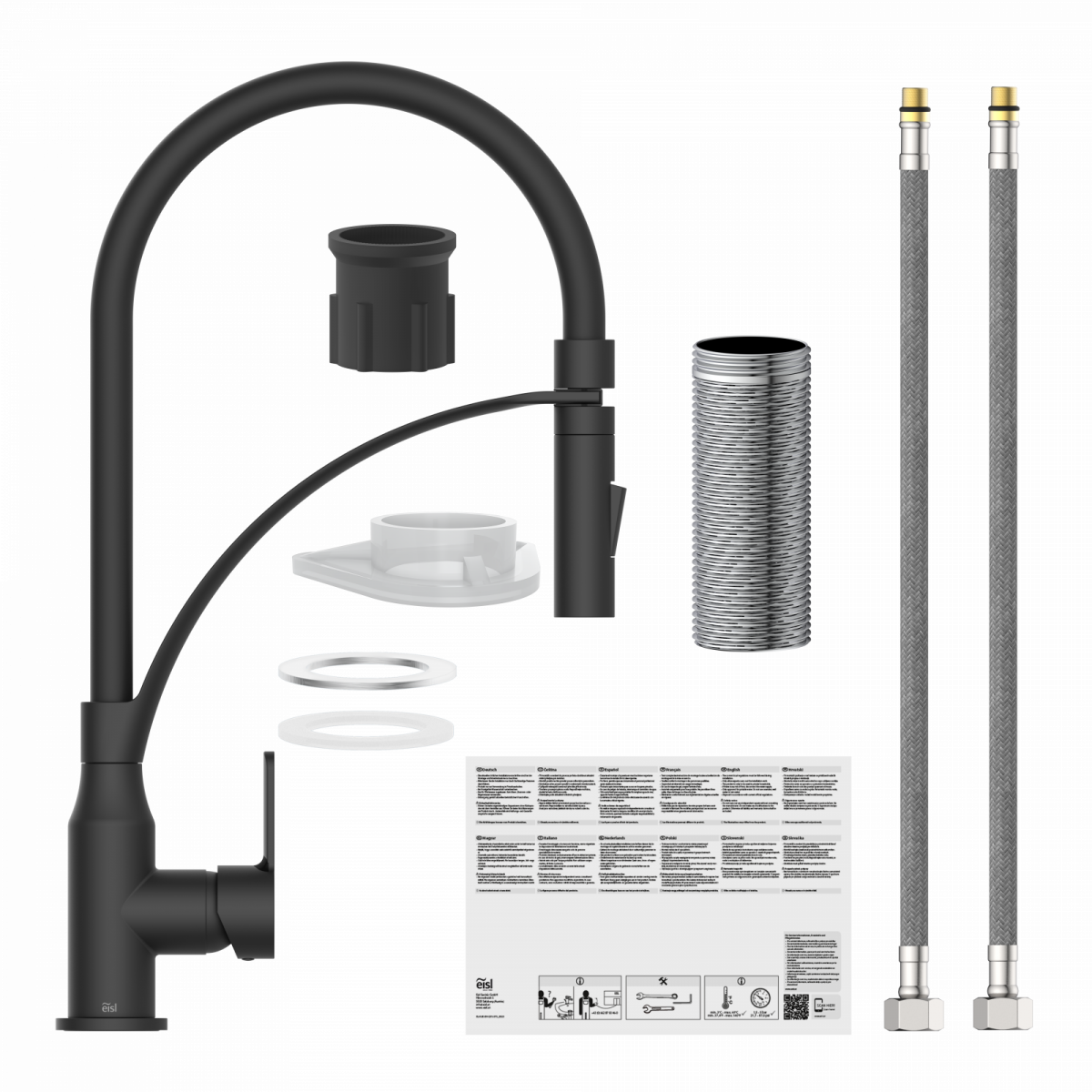 Spültischarmatur CARNEO, Schwarz matt/Schwarz