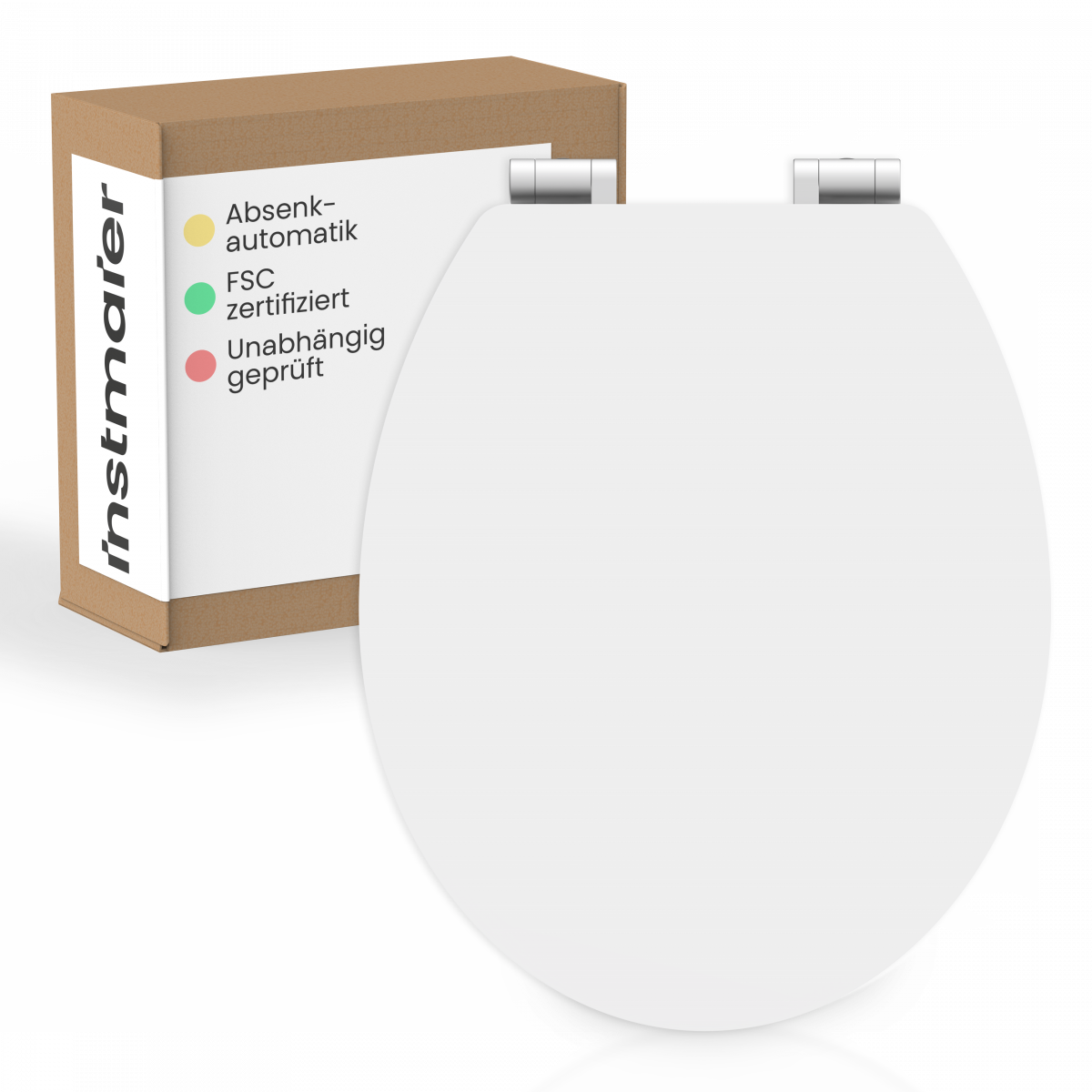 WC-Sitz Gaia aus MDF, in Wei&szlig; mit Absenkautomatik, FSC-zertifiziert