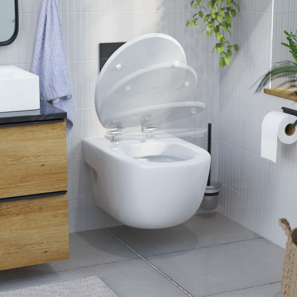 WC-Sitz Gaia aus MDF, in Wei&szlig; mit Absenkautomatik, FSC-zertifiziert