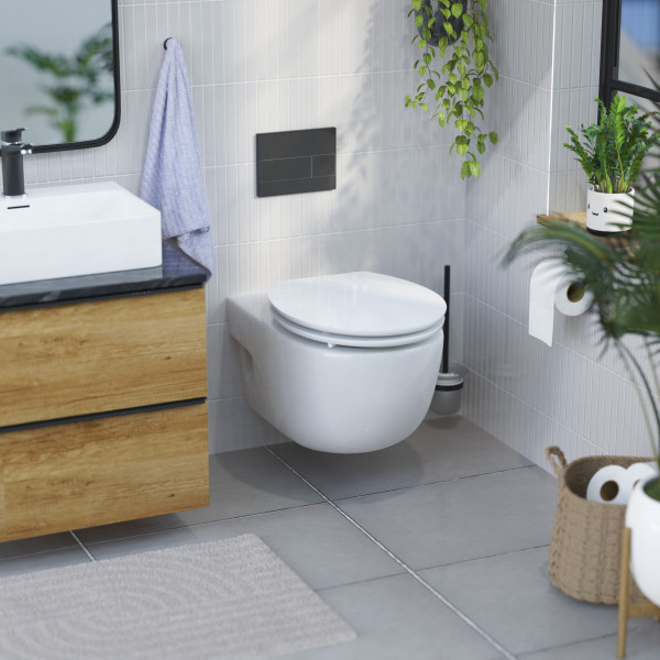 WC-Sitz Gaia aus MDF, in Wei&szlig; mit Absenkautomatik, FSC-zertifiziert