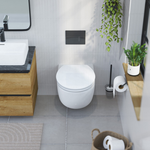 WC-Sitz Gaia aus MDF, in Wei&szlig; mit Absenkautomatik, FSC-zertifiziert