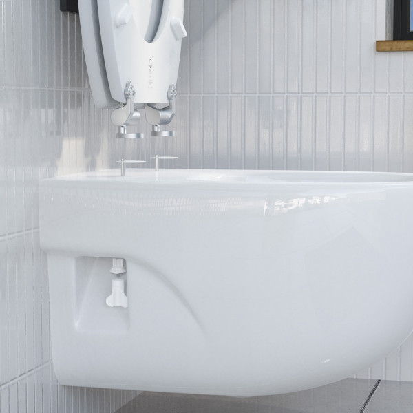 WC-Sitz Gaia aus MDF, in Grau mit Absenkautomatik, FSC-zertifiziert