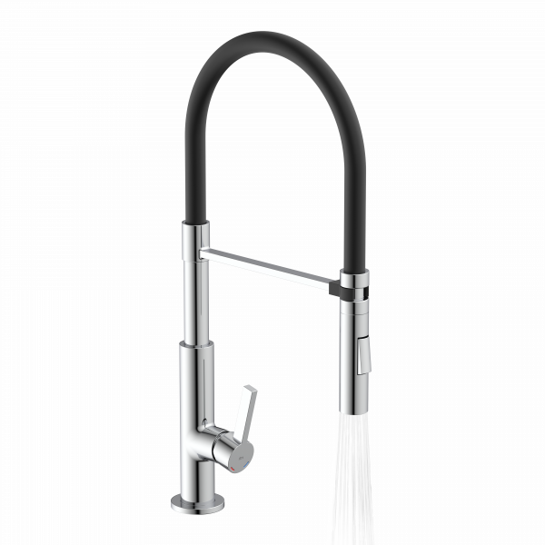 K&uuml;chenarmatur Nova, in Chrom mit herausnehmbarer Geschirrbrause, Hochdruck