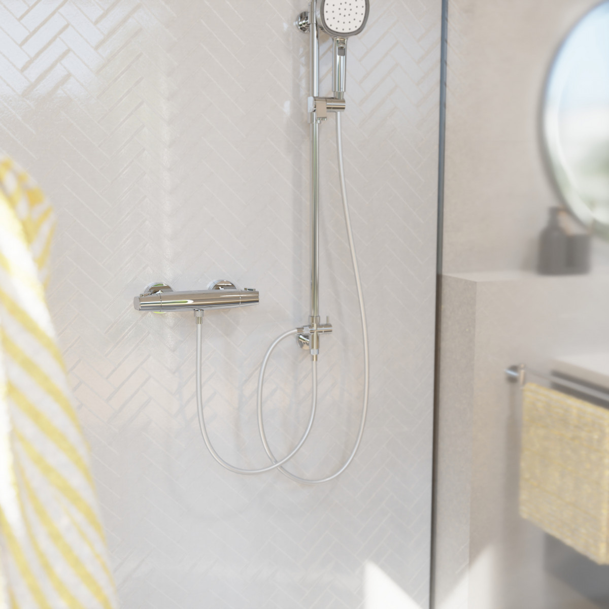 Duscharmatur Beatrice, in Chrom mit Thermostat