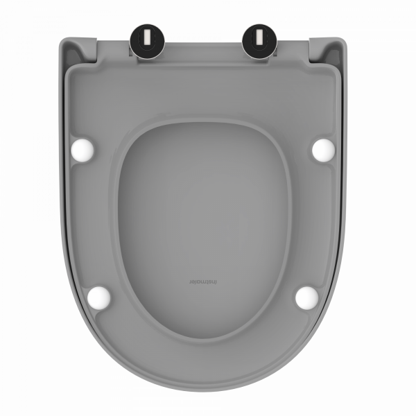 WC-Sitz Alma Made in Germany, in Grau mit Absenkautomatik, D-Form