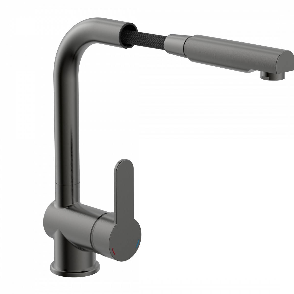 LONDON Spültischarmatur, Graphit matt, mit herausziehbarem Auslauf