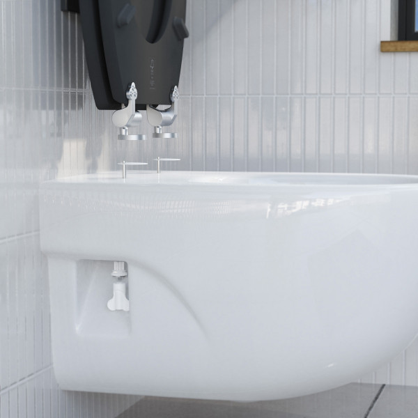 WC-Sitz Gaia aus MDF, in Schwarz mit Absenkautomatik, FSC-zertifiziert